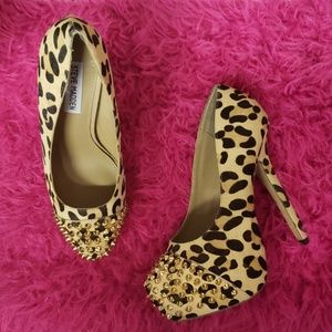 Steve Madden Leather Platform Heels sz 8.5M